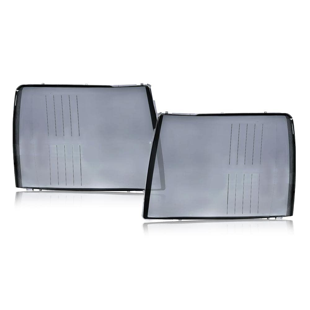 PIT66 Headlight Lens Lamp Cover Compatible with Chevy Silverado 1500 2007-2013/Fit Chevy Silverado 2500HD 3500 2007-2014 Smoky