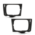 PIT66 Headlight Door Set Driver and Passenger Side w/Corner Light Hole Compatible with Chevy S10 1982-1990/Fit GMC S15 1982-1990 15653682 15653681 GM2513127 GM2512127