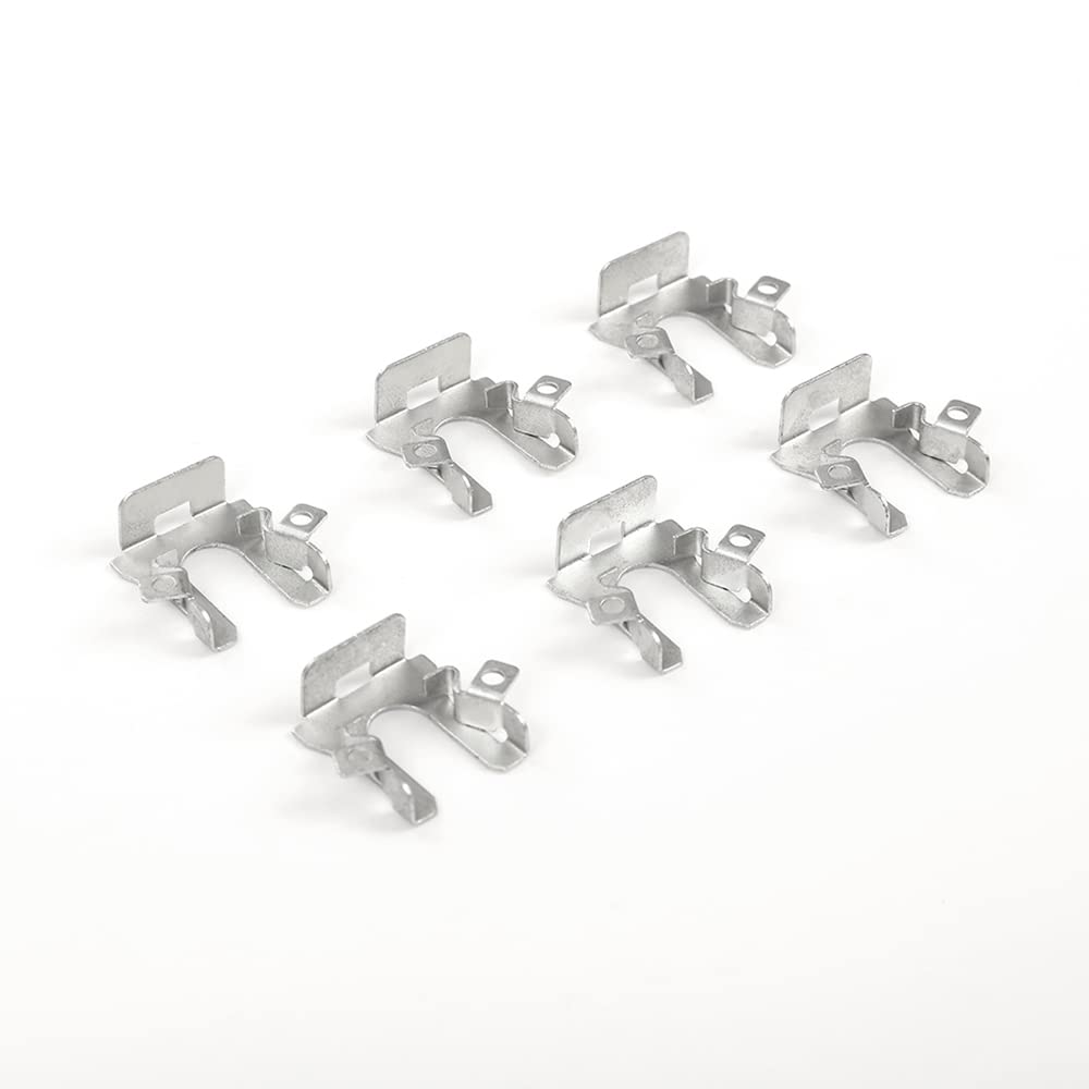 PIT66 Headlight Retaining Clip, Compatible with 1991-1998 Ford/1992-1998 Mercury/1993-1996 Lincoln 6PCS silver