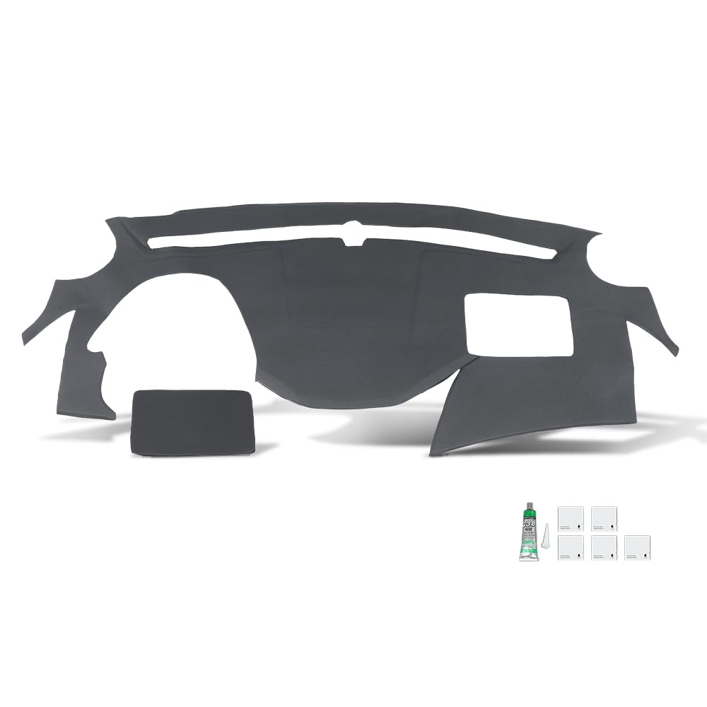 PIT66 TPE Dash Cover Dashboard Bezel Fit Hyundai Sonata 2011-2014 Dark Gray