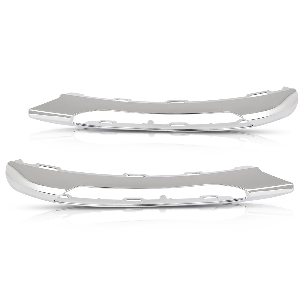 PIT66 Front Bumper Trim Left & Right Side, MB1033100, MB1032100 Silver