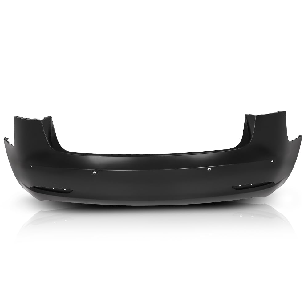 PIT66 Rear Bumper Cover W/Sensor Holes Fit Tesla Model 3 2017-2022 Black