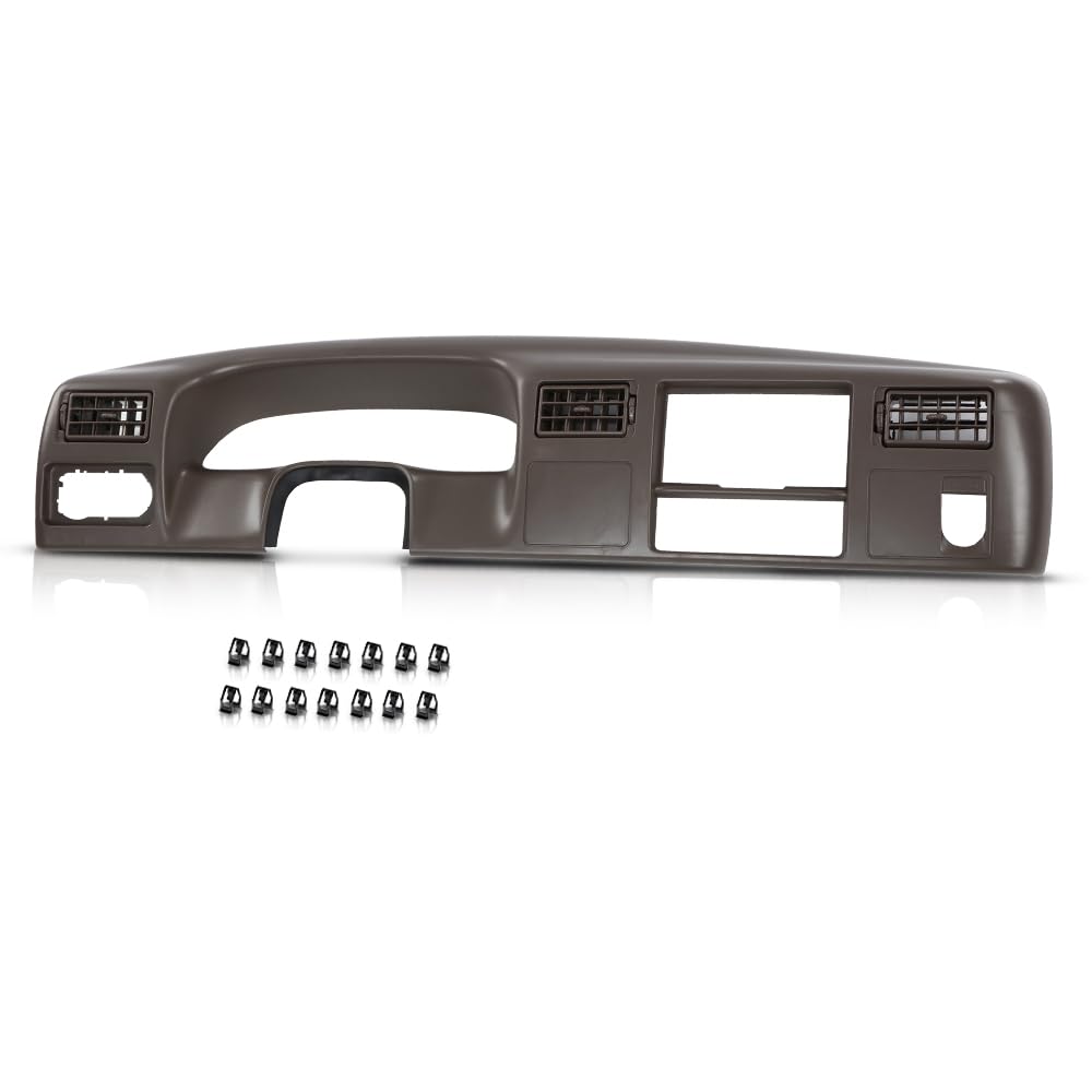 PIT66 Dash Bezel Radio Cluster Trim Brown Fit Ford F250 F350 1999-2004