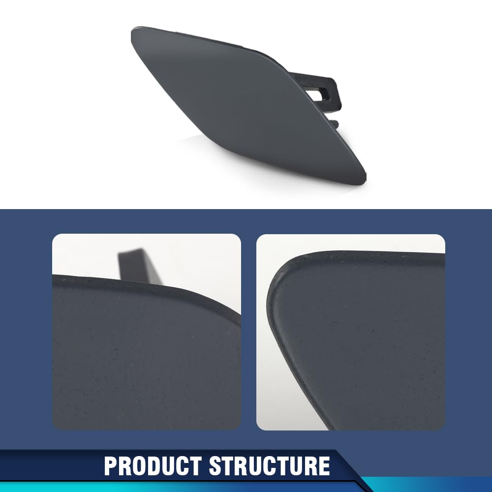 PIT66 Right Headlight Washer Nozzle Jet Cover Cap Compatible with Jaguar F-Type 2014-2019 C2P22198LML, C2P22197LML Black