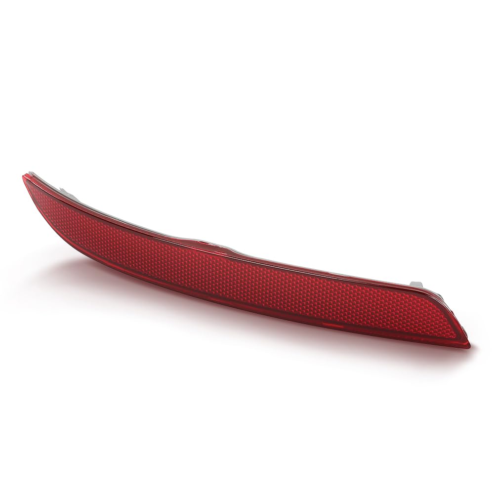 PIT66 Rear Bumper Reflector Left Driver Side Compatible with BMW 528i 535i 550i xDrive M5 2011-2016 63147842955 Red Lens