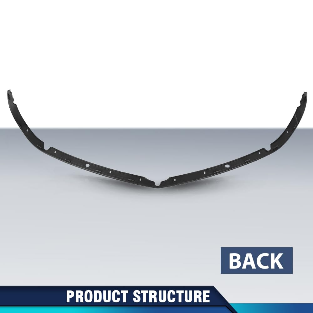 PIT66 Front Bumper Grille Molding Strip 2PCS Compatible with Chevy Malibu 2016-2021 23478391, 23478390, GM1046122, GM1047122 Black