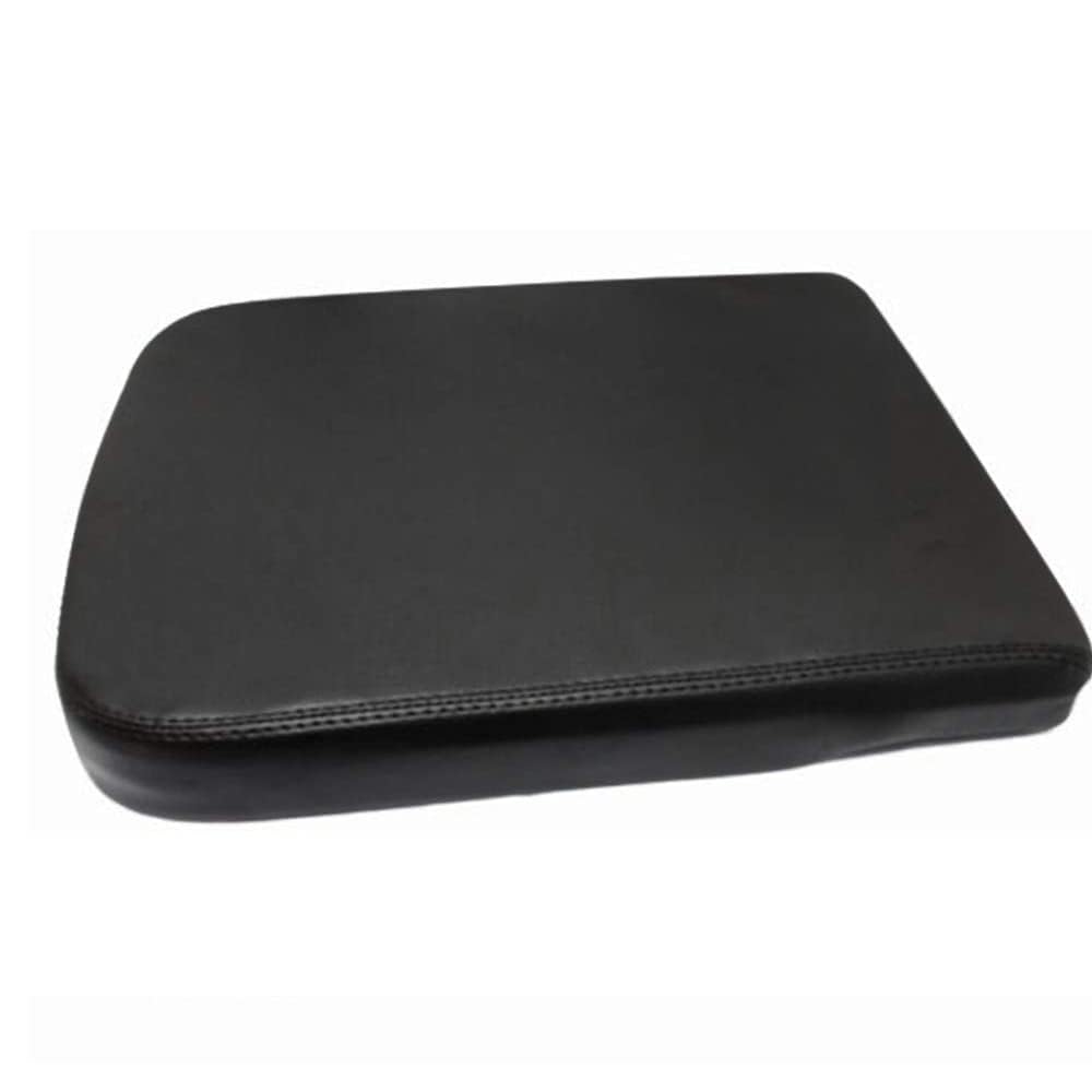 PIT66 Center Console Lid Armrest Cover Replacement Compatible with 2002-2008 Dodge Ram 1500 2500 3500 Leather Black