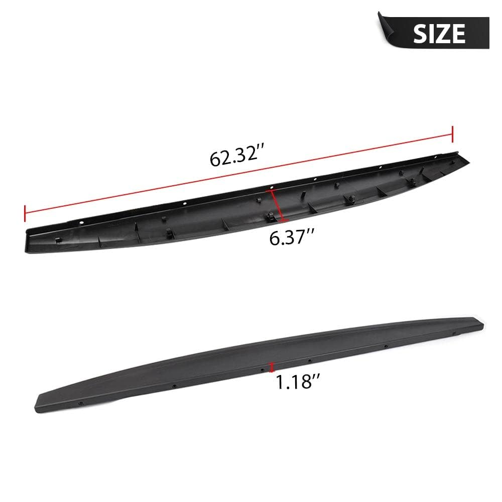 PIT66 2PCS 62.32" Tailgate Cap Protector Spoiler Fit Dodge Ram 2009-2018