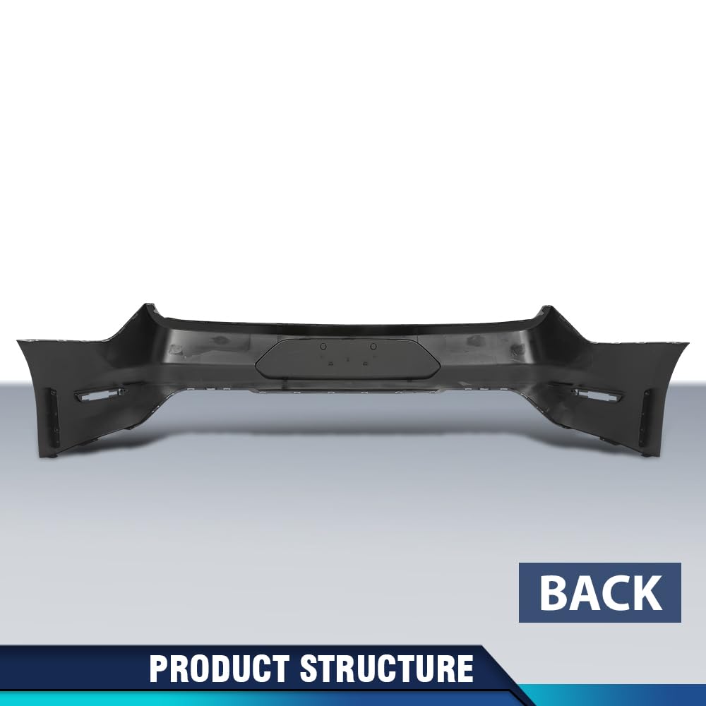 PIT66 Rear Bumper Cover Fit Ford Mustang 2018-2023 Without Sensor Holes