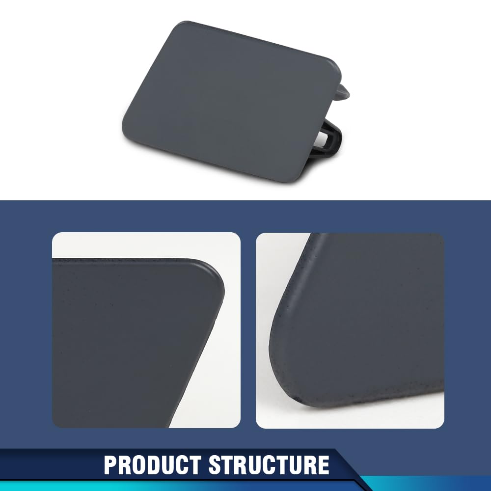 PIT66 Right Headlight Washer Cover Cap Compatible with Jaguar XJ 2011-2018, Fit Jaguar XJR (submodel: Base, L) 2014-2017, Fit Jaguar XJR575 Base 2018 C2D3560, C2D3561 Black