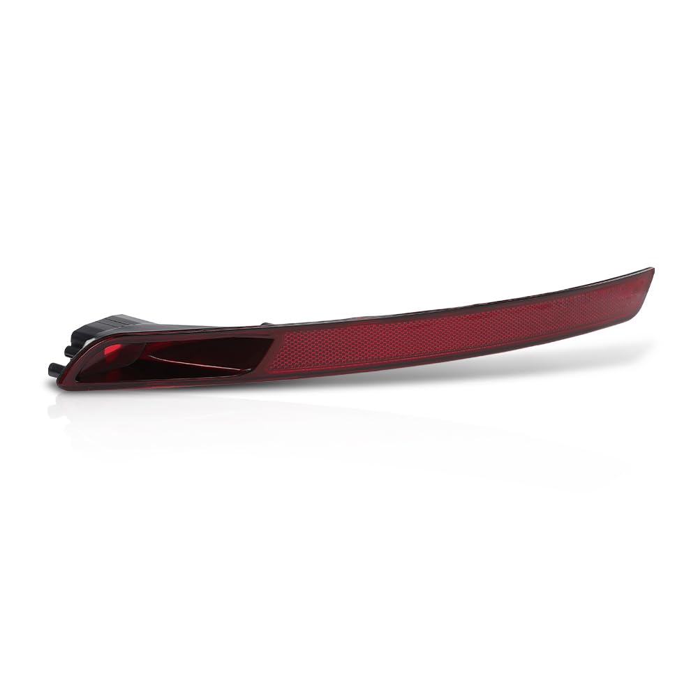 PIT66 Rear Left Reflector Light Compatible with VW Beetle 2012 2013 2014 2015 2016 5C5945701D Red Lens Black Housing