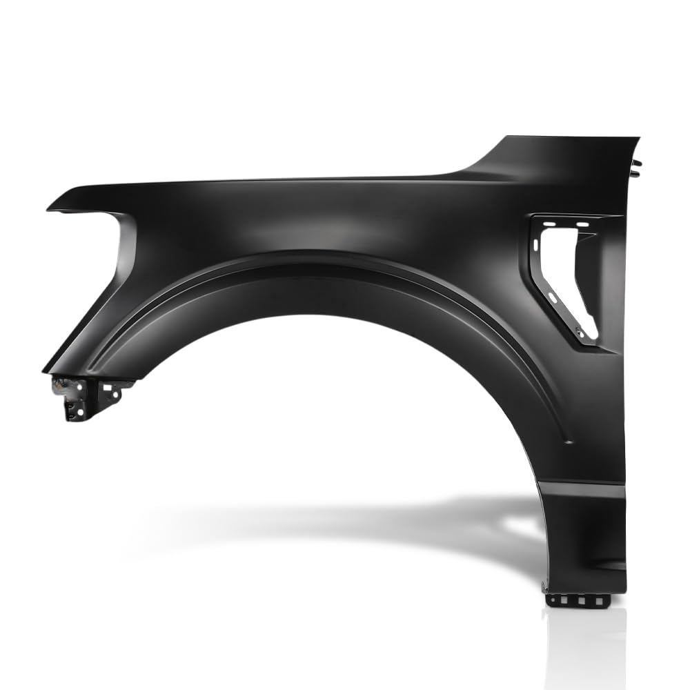PIT66 Front Fender Left Driver Side Compatible with Ford F150 2021 2022 2023 FO1240337, ML3Z16006A-PFM Black