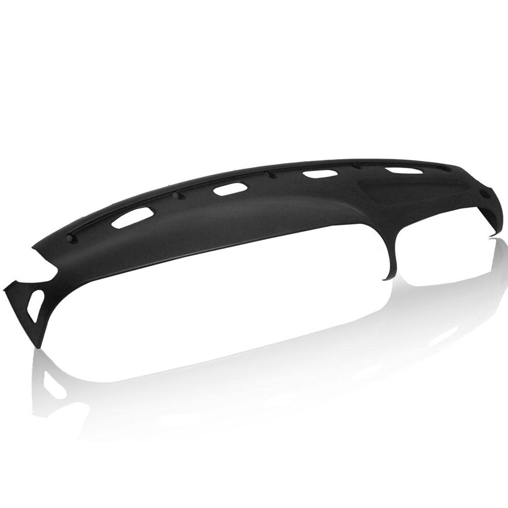 PIT66 TPE Dash Bezel Pad Cover Compatible with 1998-2001 Dodge Ram 1500 (submodel: Laramie, Sport, ST, WS)/1998-2002 Ram 2500 3500 Base Dashboard Cover Grey