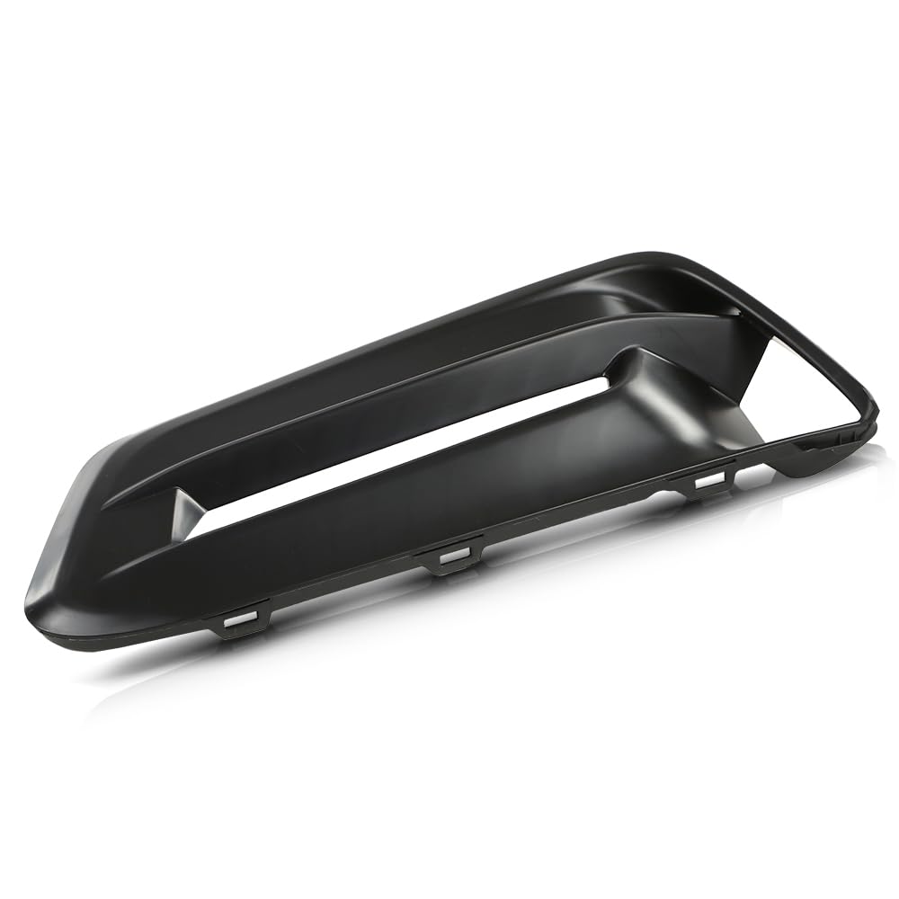 PIT66 Front Bumper Fog Lamp Bezel Light Cover Driver Left Side Compatible with Honda Accord Sedan 2018-2020 71107TVAA10, HO1038140 Black