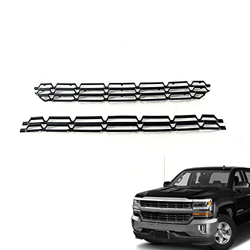 PIT66 2Pcs Grille Skin Guard Insert Fit Chevy 2016-2018 Silverado 1500