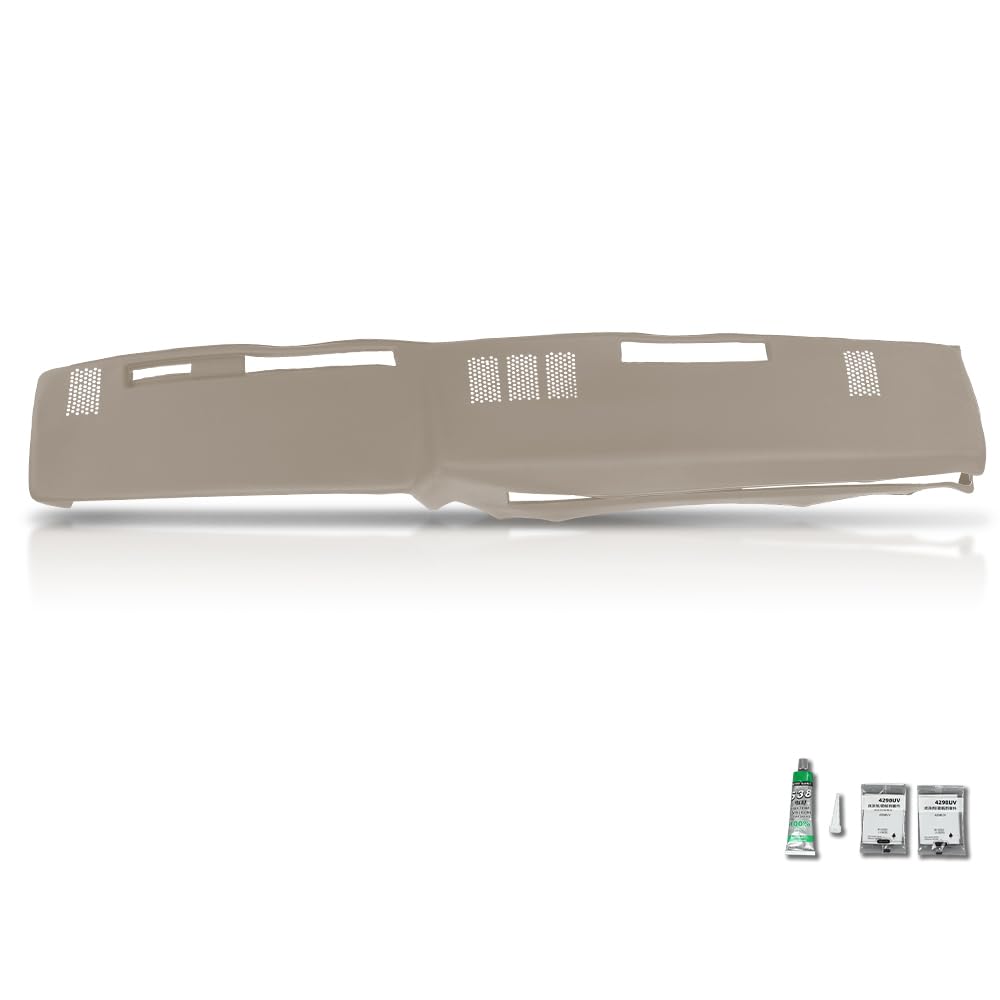 PIT66 Dash Bezel Fit 1981-1987 Chevy GMC Pickup/1981-1991 SUV TPE Beige