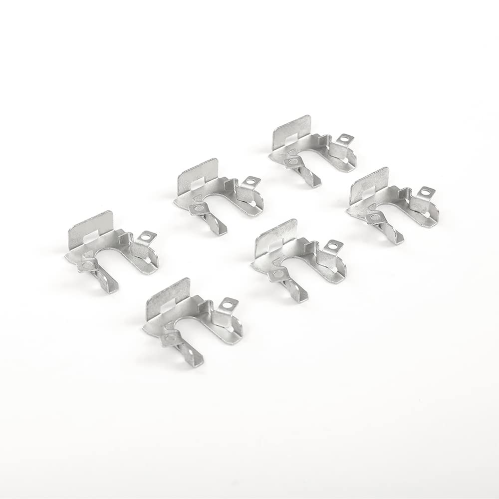 PIT66 Headlight Retaining Clip, Compatible with 1991-1998 Ford/1992-1998 Mercury/1993-1996 Lincoln 6PCS silver