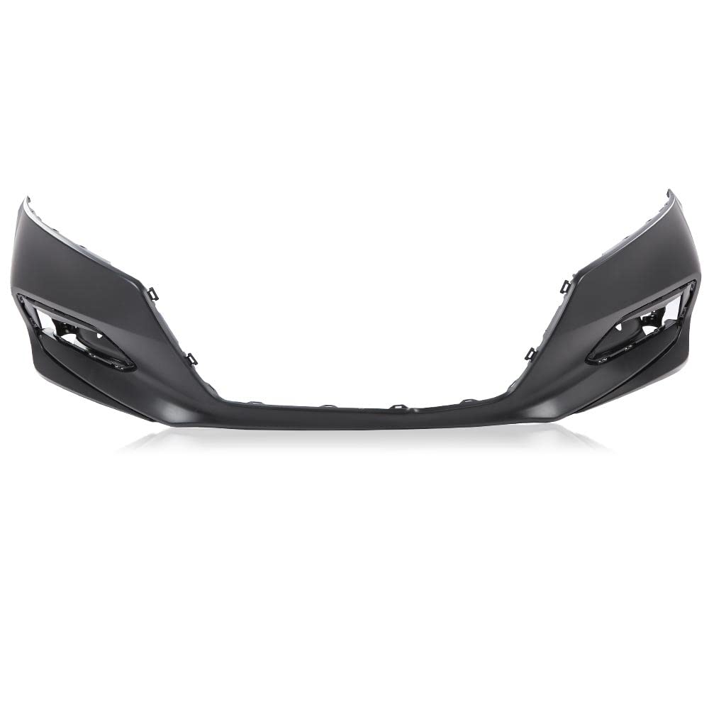 PIT66 Primed Front Bumper Cover W/o Sensor Holes Compatible with Honda Accord Sedan 2018 2019 2020 Replacement #04711TVAA00ZZ HO1000314