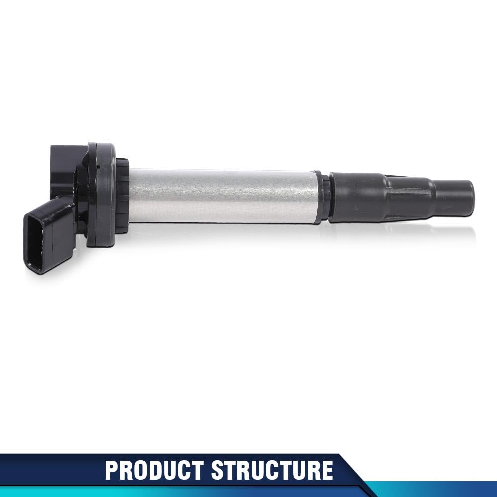 PIT66 4Pcs Ignition Coils, Compatible with 1.8 L4| 2009-2019 Toyota Corolla, 2009-2014 Toyota Matrix, 2010-2015 Toyota Prius & 2012-2017 Toyota Prius V, 2008-2014 Scion XD, 2009-2010 Pontiac Vibe