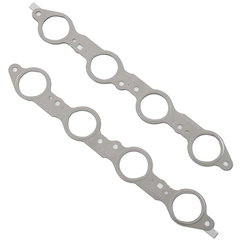 PIT66 Exhaust Manifold Gasket Set Multi-Layer Steel Header Compatible with All LS Series Engines (Except LS7) LS1 LM7 LR4 LQ4 LS6 L59 LQ9 LM4 L33 LS2 LH6 L92 L76 LY2 LY5 LY6 12617944