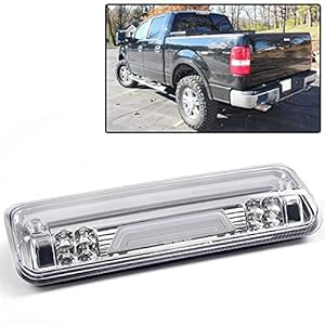 PIT66 LED 3rd Brake Light, Compatible with 07-10 Ford Explorer Sport Trac/04-08 Ford F150 Lobo/06-08 Lincoln Mark LT Third Brake Stop Lamp Light Clear Lens Chrome Housing
