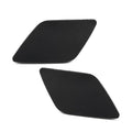 PIT66 Front Headlight Washer Cover Cap 1 Pair Compatible with Audi A6 C6 2005-2008 4F0955275, 4F0955276 Black PC Plastic