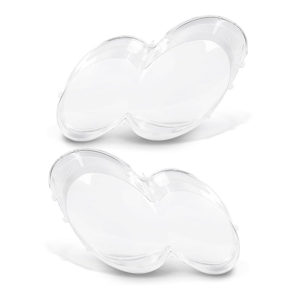 PIT66 Front Headlight Lens Cover Left & Right Pair Compatible with Benz W230 SL500 SL600 SL55 2003 2004 2005 2006 2007 2008 Front Headlamp Lens Cover Clear Lens