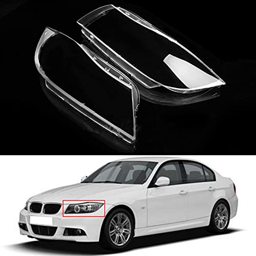PIT66 Headlight Lens Cover Pair Fit BMW 3 Series E90 E91 2005-2008