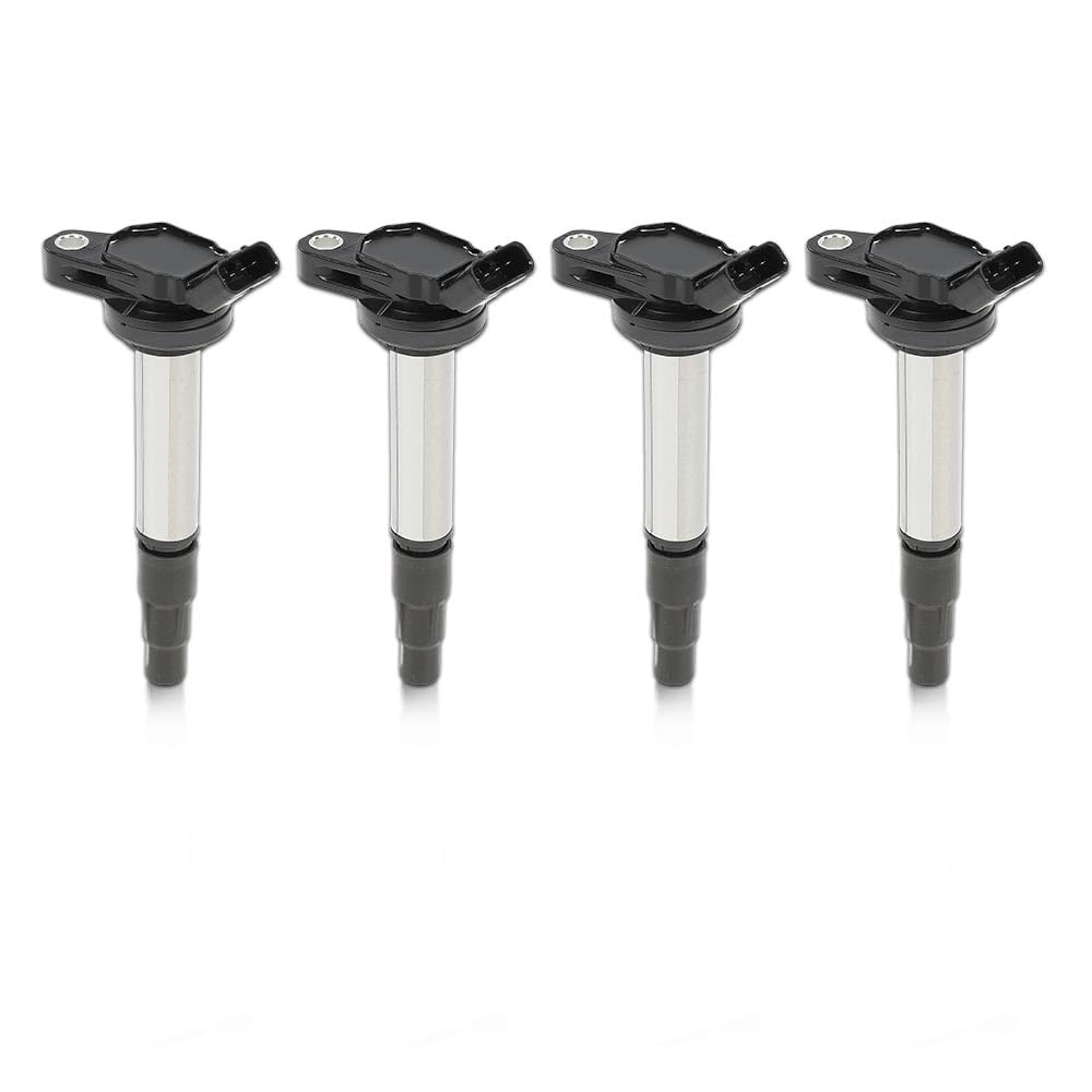 PIT66 4Pcs Ignition Coils, Compatible with 1.8 L4| 2009-2019 Toyota Corolla, 2009-2014 Toyota Matrix, 2010-2015 Toyota Prius & 2012-2017 Toyota Prius V, 2008-2014 Scion XD, 2009-2010 Pontiac Vibe