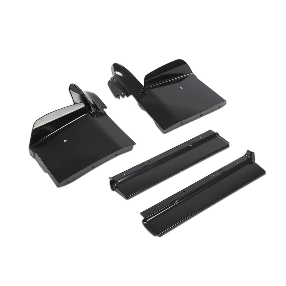 PIT66 Front Bumper Fillers Set Compatible With 1979-1985 Cadillac Eldorado Black Painted Bumper Fillers 4pcs