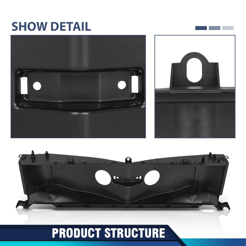 PIT66 Front Rdiator Shutter Air Duct Intake Compatible with Tesla Model S 2016 2017 2018 2019 2020 1058073-00-B Black