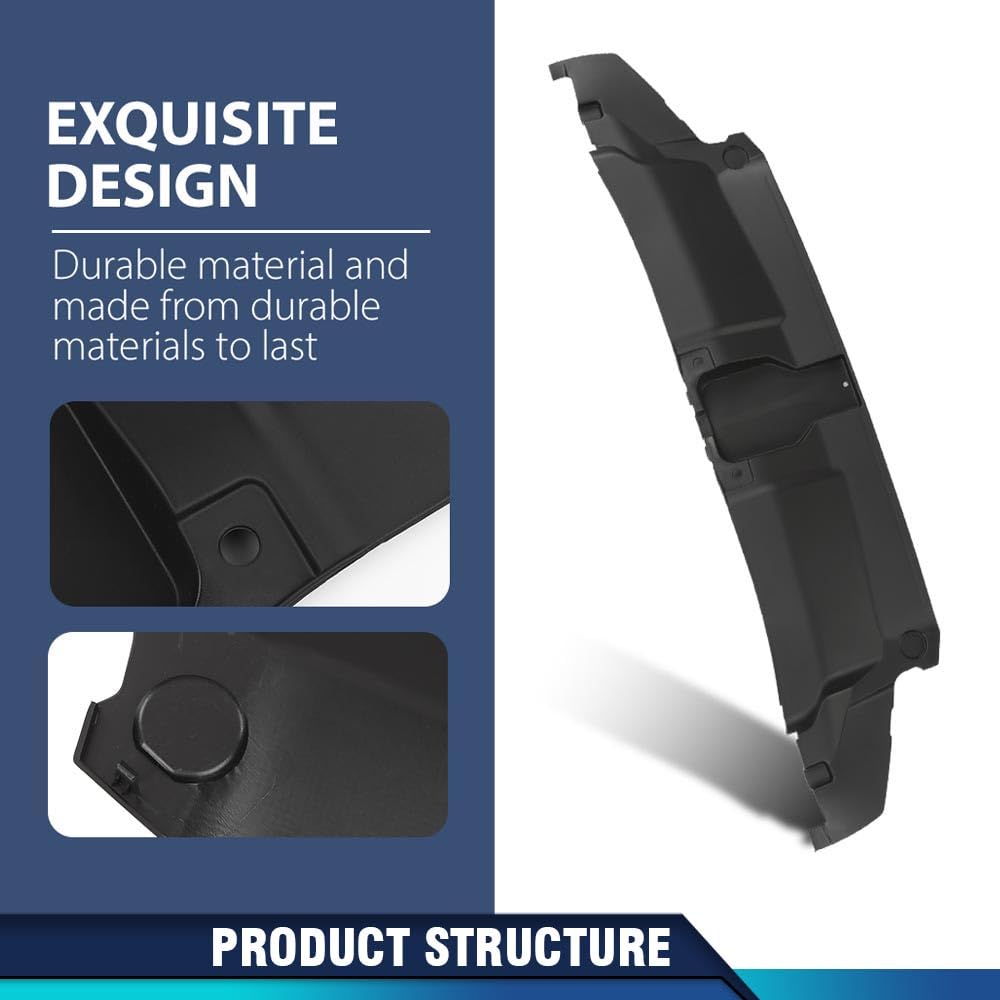 PIT66 Upper Radiator Support Cover Direct Replacement Compatible with Audi A6 2012-2015 4G0807081 Black PP