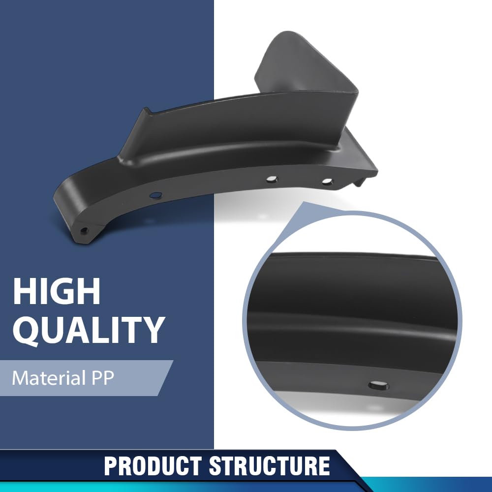 PIT66 Front Bumper Fillers PP Black Fit Chevy El Camino 1978-1987