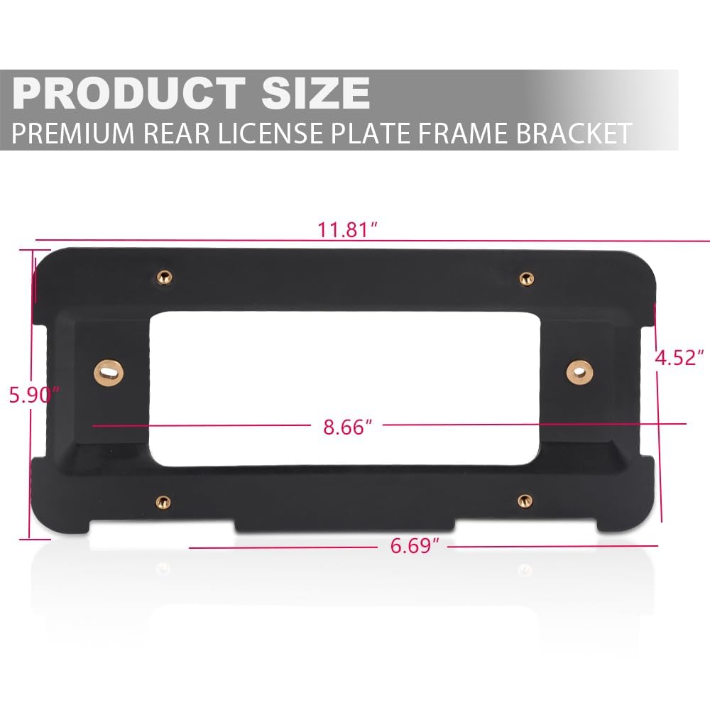 PIT66 License Plate Bracket Mount Kit w/Anti‑Theft Screws Fit Mini Cooper