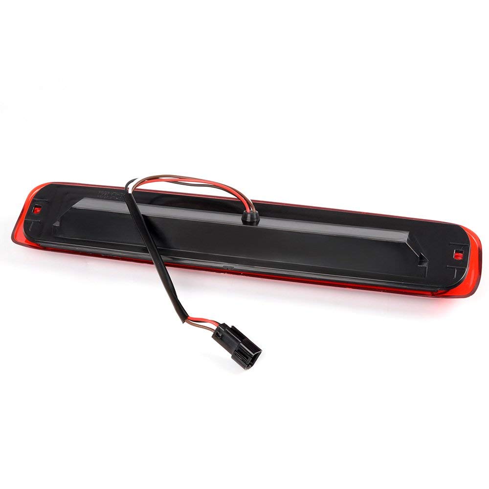 PIT66 LED 3rd Brake Light, Compatible with 99-06 Chevy Silverado 1500 2500 3500 / GMC Sierra Silverado Classic 07 Sierra Classic Led Third Brake Lamps Red Lens Clear Housing