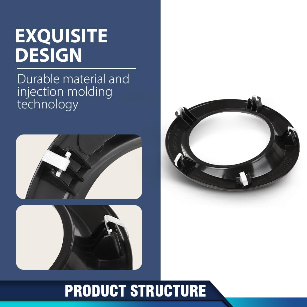 PIT66 Fog Light Bezel Cover Ring Front Left & Right Side, Black