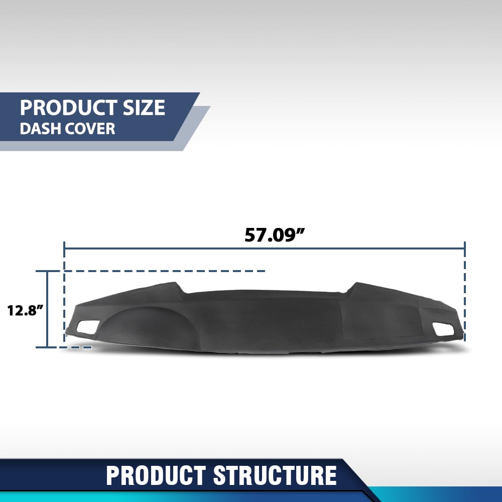 PIT66 Dash Cover Dashboard TPE Black Fit Land Rover LR3 SE HSE 2005-2008