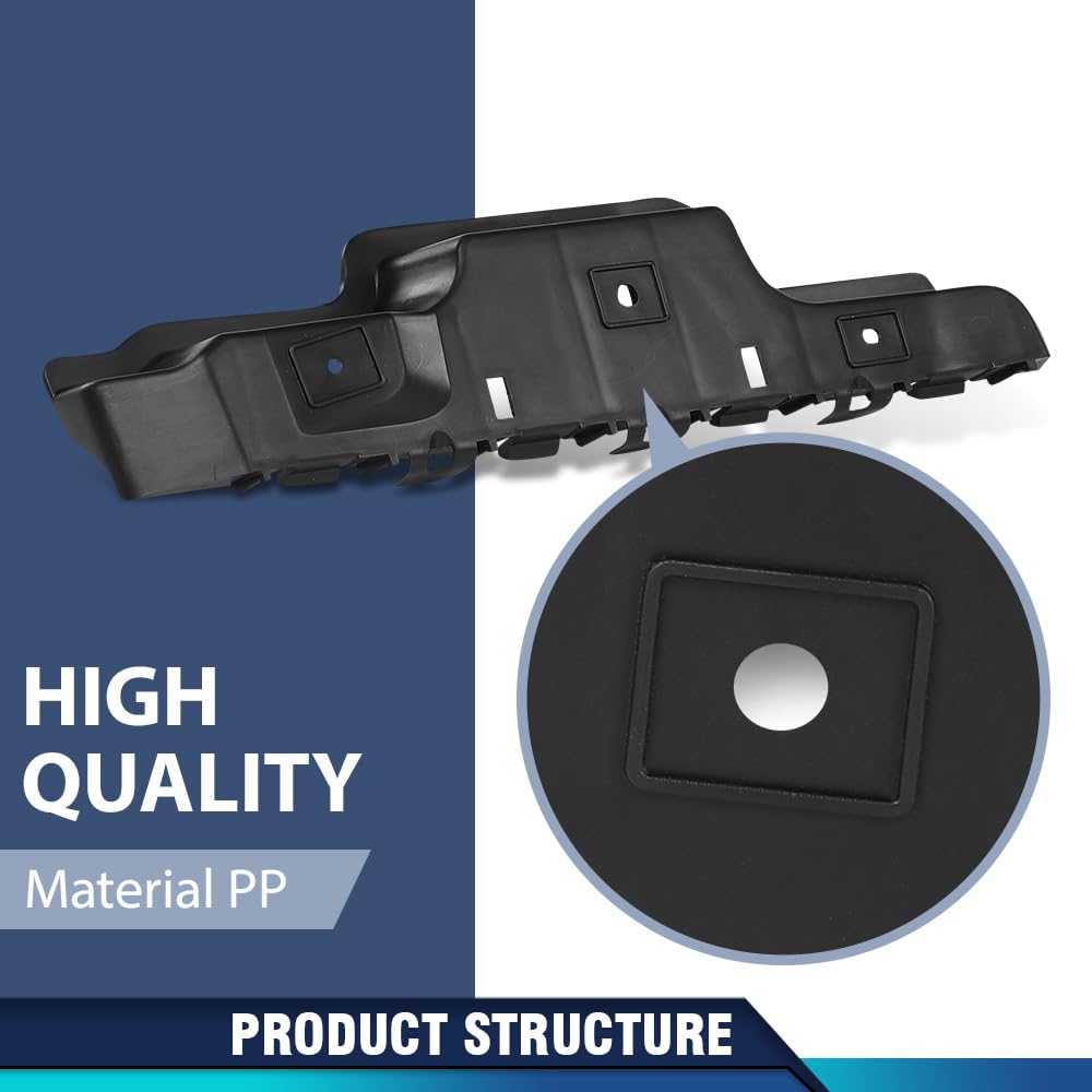 PIT66 Front Bumper Bracket Driver Left Side, GM1042113 Black