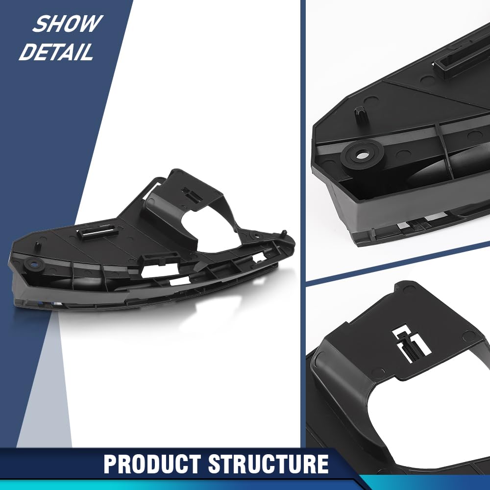 PIT66 Front Headlight Inner Holder Bracket Left Driver Side Compatible with Volvo XC60 2009 2010 2011 2012 2013 30763433 Black