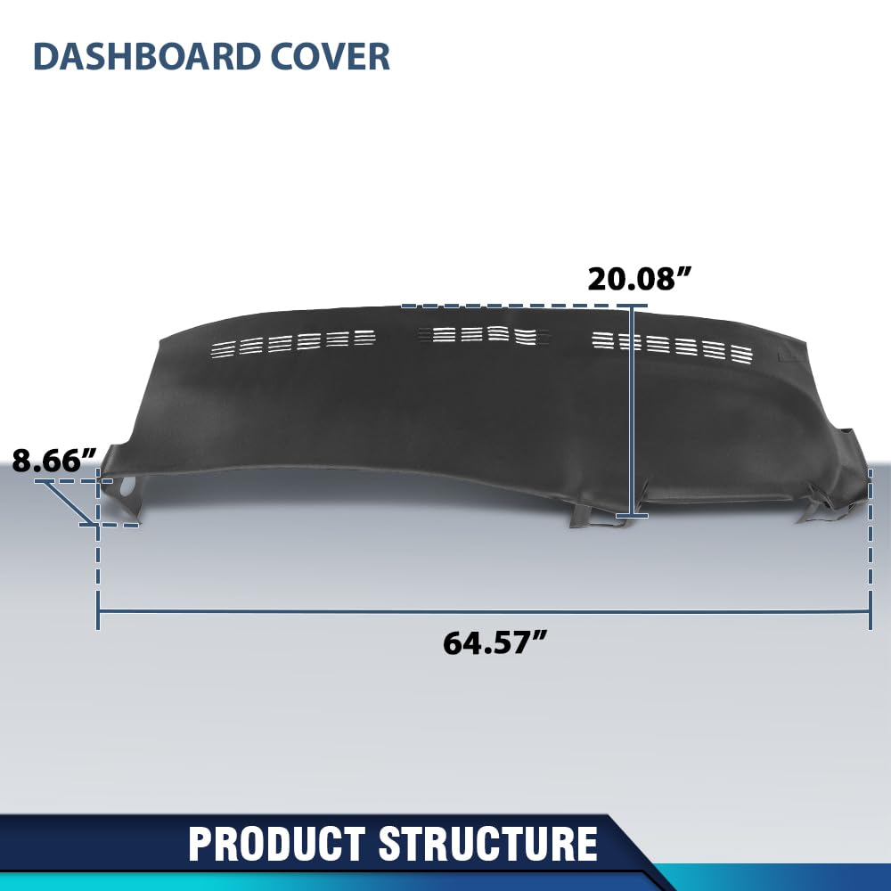 PIT66 TPE Dash Dashboard Bezel Cover Fit Chevy Silverado GMC Sierra 99-06