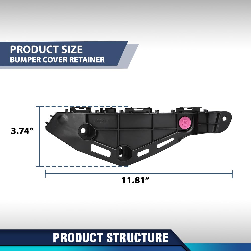 PIT66 Front Bumper Retainer Bracket Driver & Passenger Side, LX1033117,