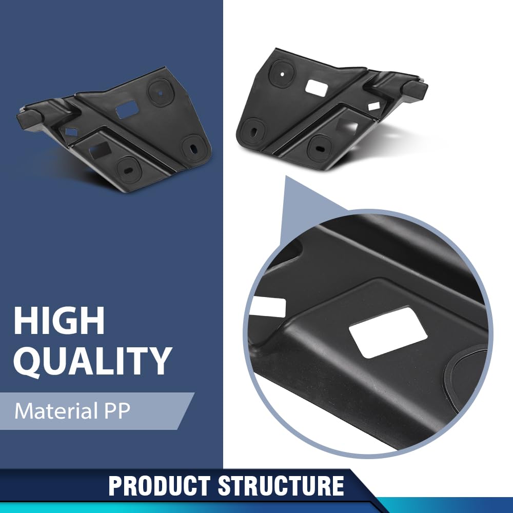 PIT66 Rear Bumper-Inner Brackets Left & Right Side, Black