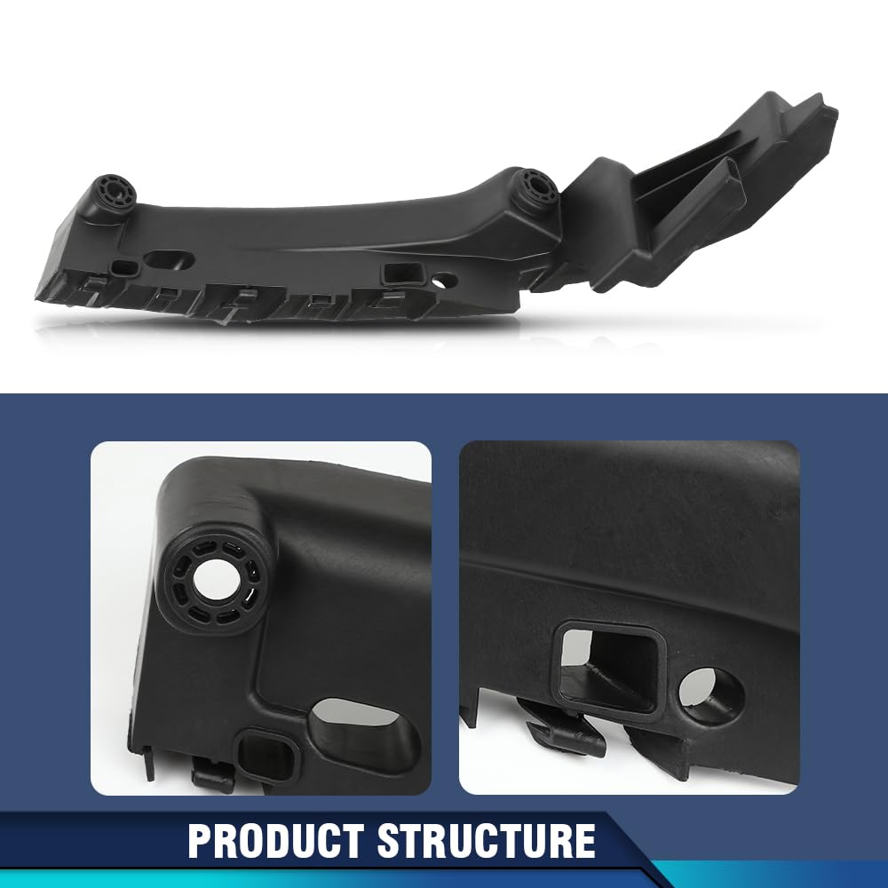 PIT66 Front Headlight Bracket Driver Left Side Compatible with Jeep Grand Cherokee 2014-2018 68223469AA, CH1042109 Black