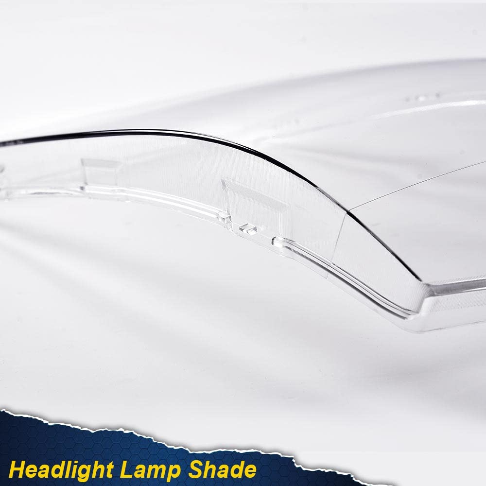 PIT66 Headlight Lens Cover, Compatible with 2007-2013 GMC Sierra 1500 2500HD 3500HD Clear