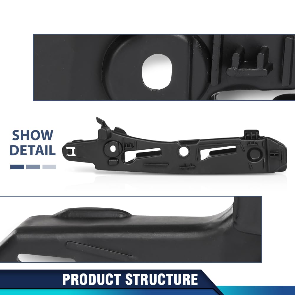 PIT66 Front Bumper Side Support Bracket Retainer, Black PP