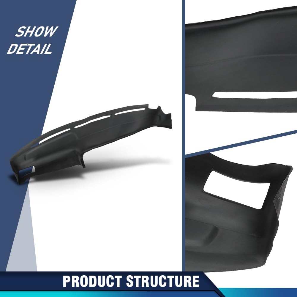 PIT66 TPE Dash Cover Panel Fit Toyota 4Runner Pickup 1989-1995 Black