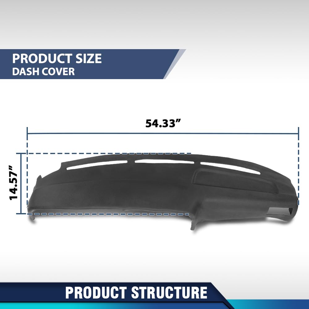 PIT66 TPE Dash Cover Panel Fit Toyota 4Runner Pickup 1989-1995 Black
