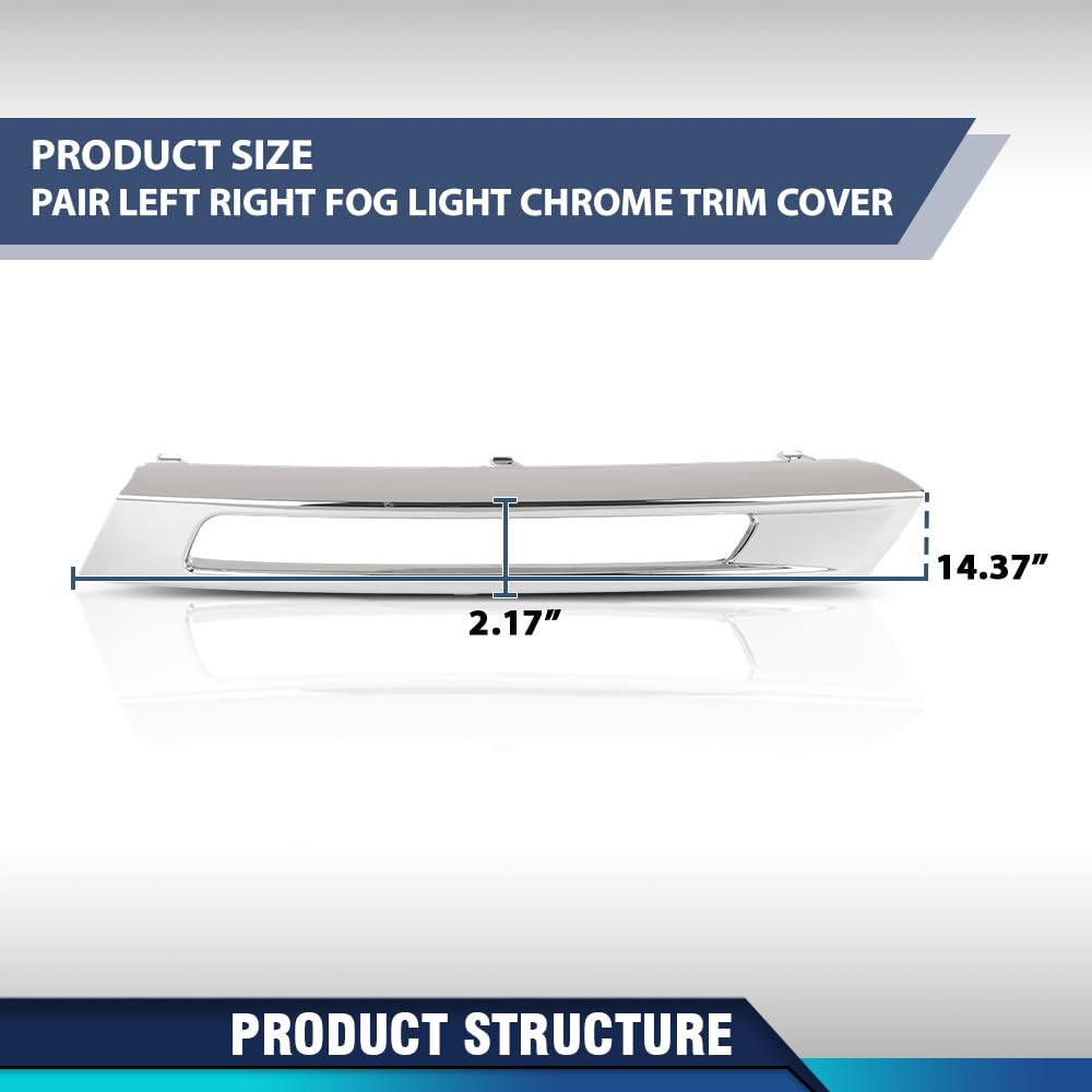 PIT66 Left & Right Fog Light Trim Cover Pair