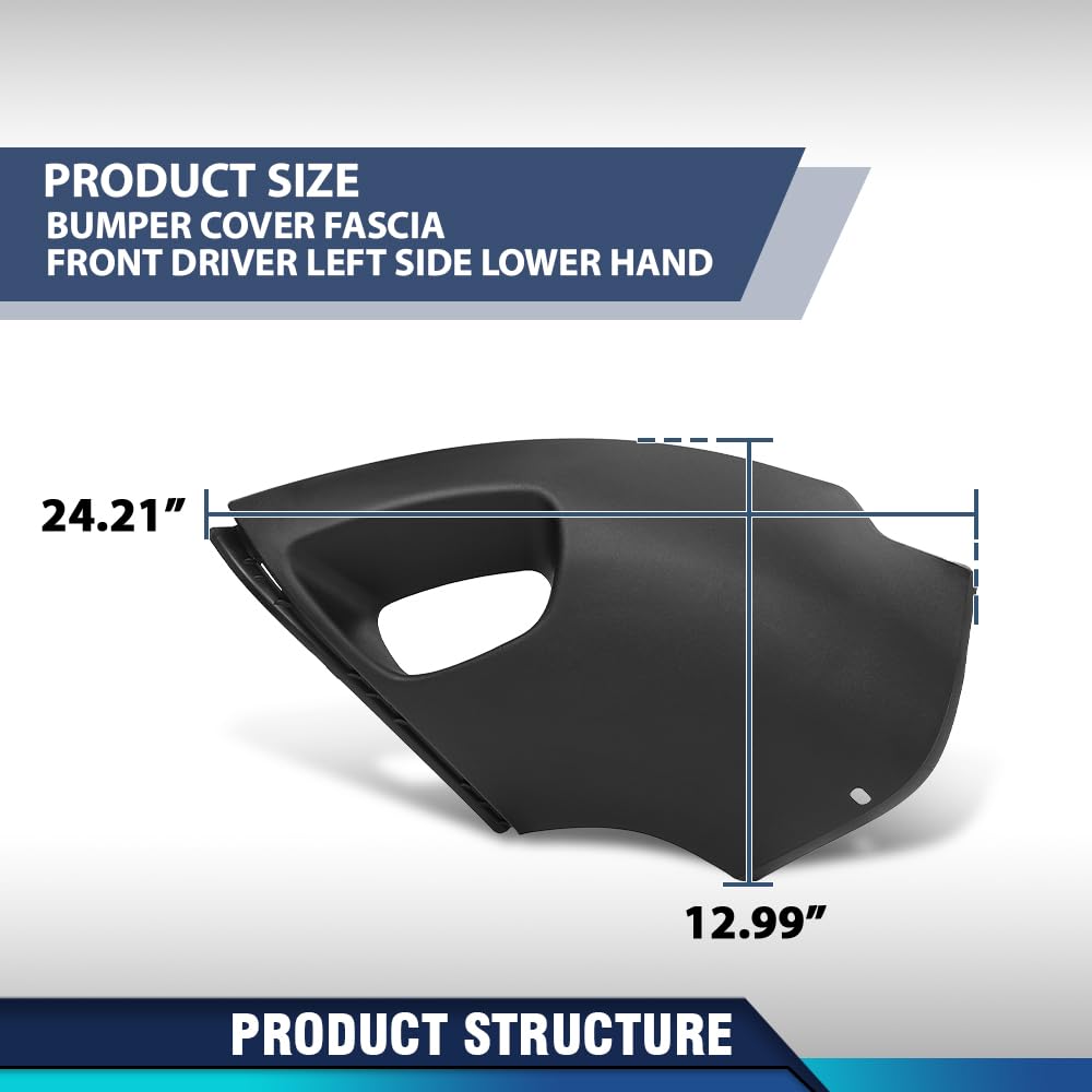 PIT66 Front Left Lower Bumper Cover Fascia Fit Volvo XC90 3.2 2007-2014