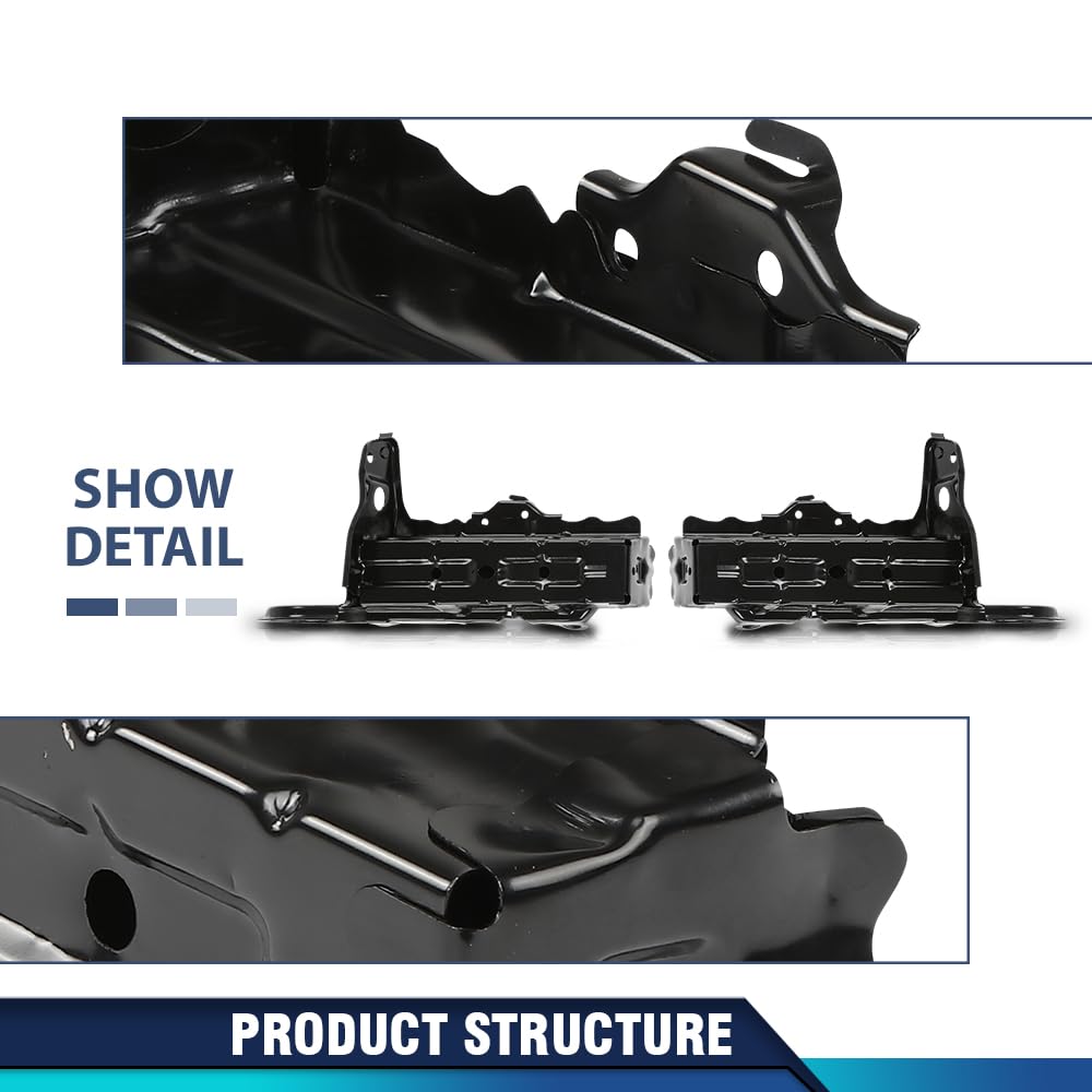 PIT66 Front Left & Right Bumper Support Bracket Set, Black